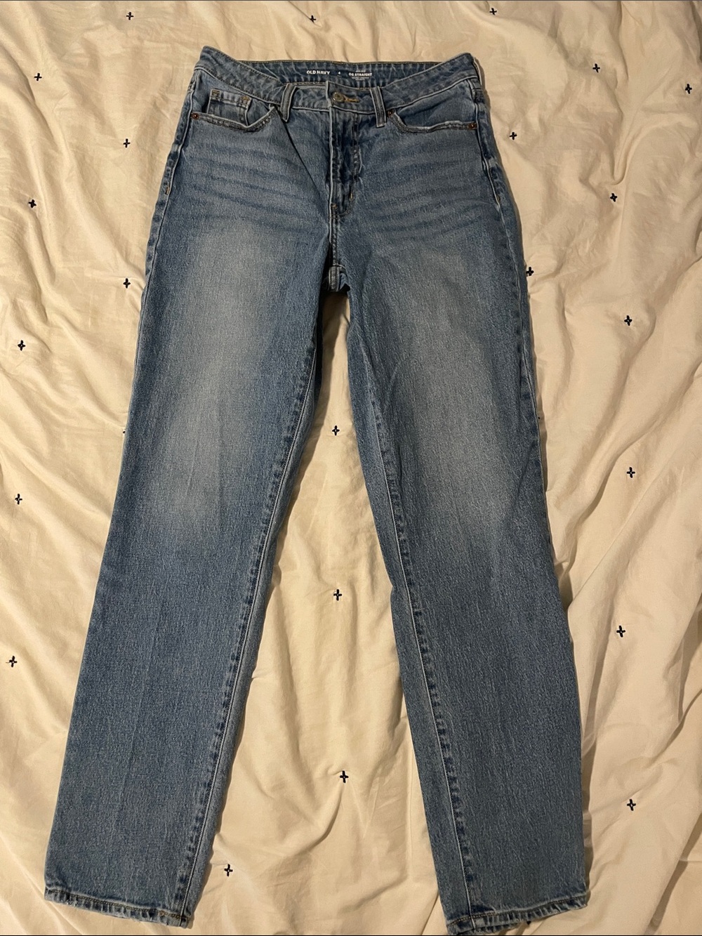 Old Navy Straight Leg Jeans in Light Blue Wash